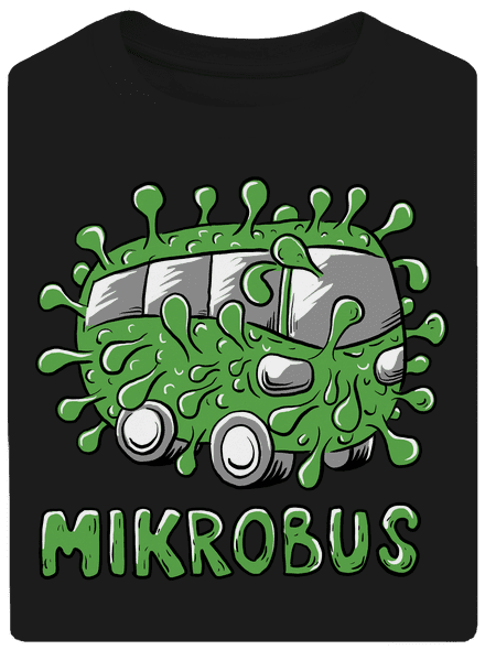 Mikrobus unisex tričko oversized Black