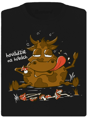 Hovädzie na hubách dámske športové tričko Black