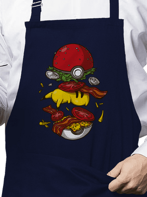 Pokémon burger zástera Navy