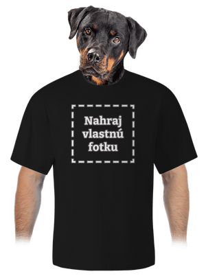 Vlastná potlač unisex tričko oversized Black