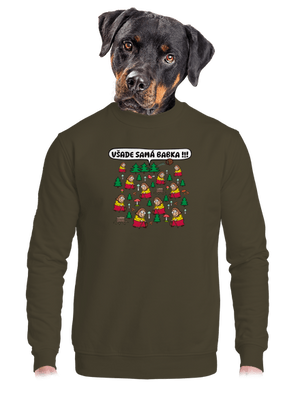 Všade samá babka unisex mikina bez kapucne Urban Khaki