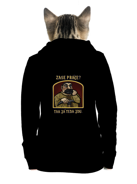 Zase práce? dámska mikina na zips Black