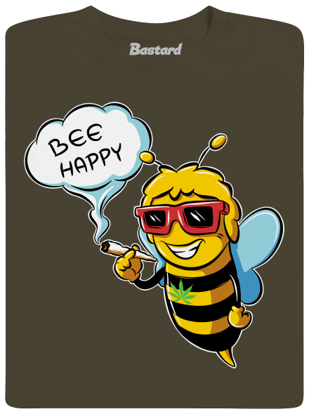 Bee happy pánske dlhý rukáv Urban Khaki