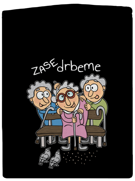 Zase drbeme pánska mikina na zips Black