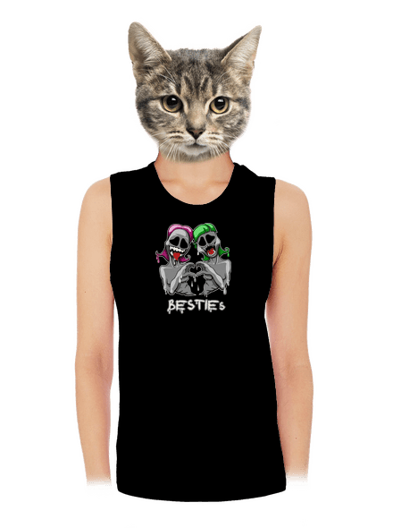 Besties dámske tielko voľné Black