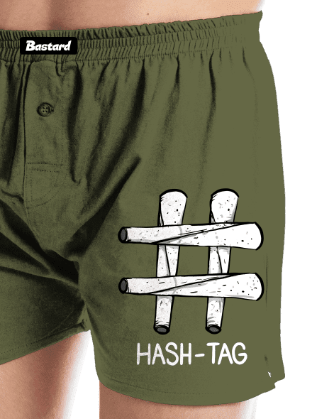 Hash tag pánske trenky Khaki