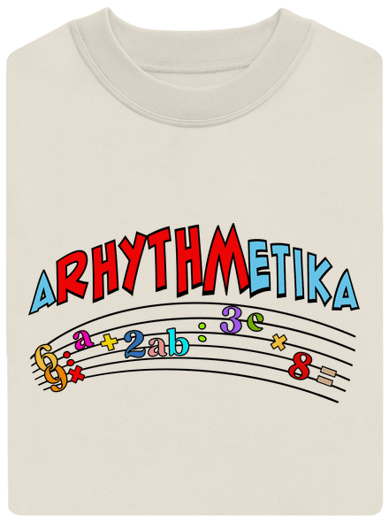 Arhythmetika unisex mikina bez kapucne Off White