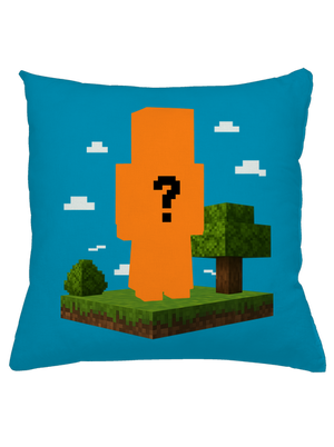 Minecraft z vlastnej fotky vankúš Blue Turquoise