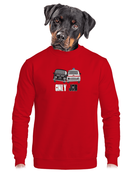 Konkurencia unisex mikina bez kapucne Red