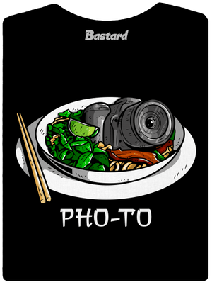 Pho-to dámske tričko s lemom Black