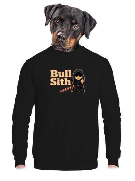 Bull sith unisex mikina bez kapucne Black