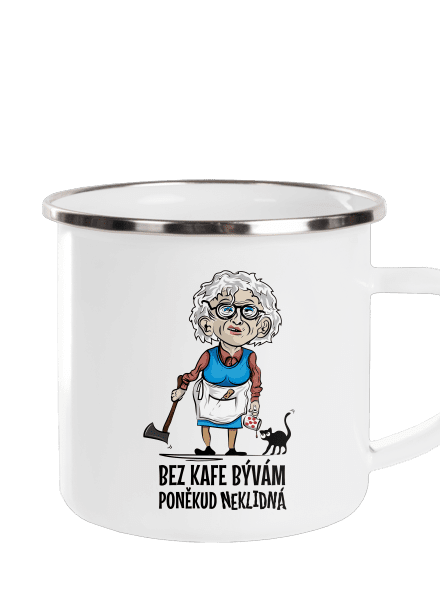 Neklidná bez kafe plecháčik White