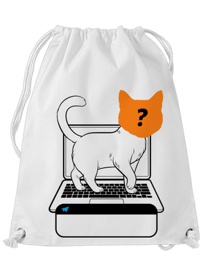 Mačka na klávesnici vak White