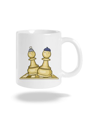 Šach a Mat klasický hrnček White