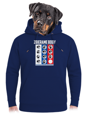 Zbierame body - hokej unisex mikina premium Navy