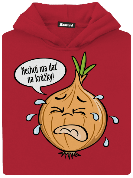 Cibuľa na krúžky detská mikina klokanka Fire Red