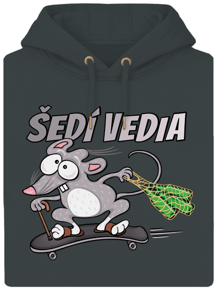 Šedí vedia - myšiak unisex mikina premium Charcoal