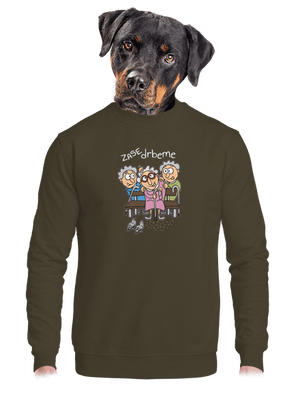 Zase drbeme unisex mikina bez kapucne Urban Khaki