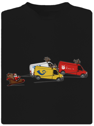 Santa se soby pánske športové tričko Black