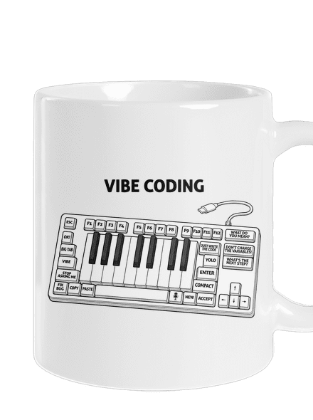 Vibe coding klasický hrnček White
