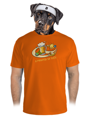 A predsa sa točí! pánske športové tričko Neon Orange