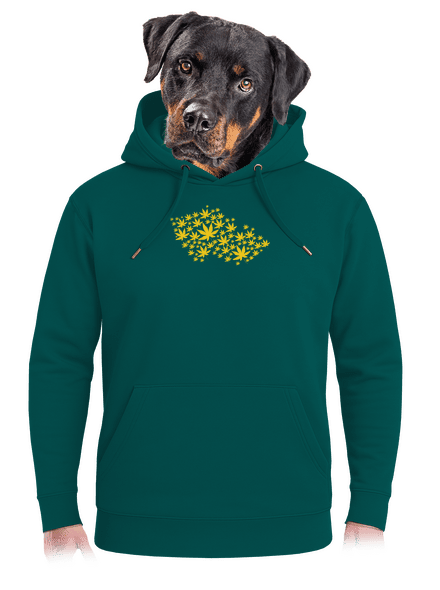 Ganja Country unisex mikina premium Emerald Green