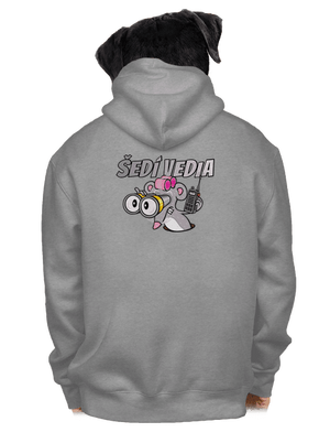 Šedí vedia - myš pánska mikina na zips Light Melange