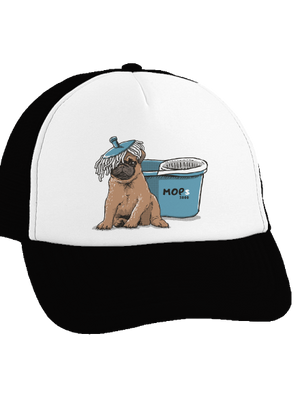 Mops šiltovka truckerka Black cap
