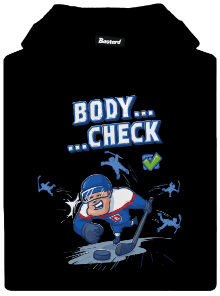 Body check pánska mikina klokanka Black