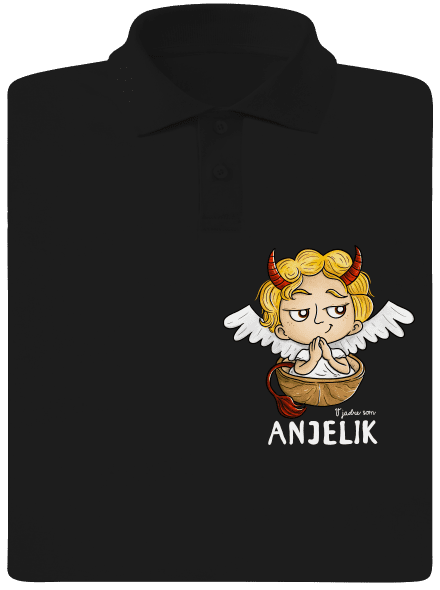 Anjelik pánska polokošeľa Black