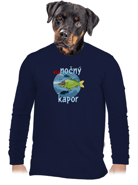 Vianočný kapor pánske dlhý rukáv Navy