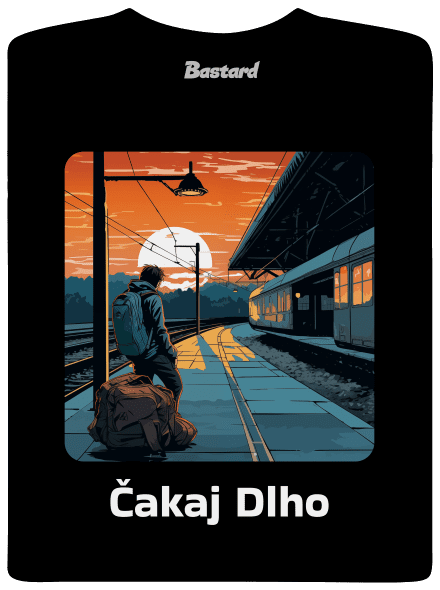Čakaj dlho pánske dlhý rukáv Black