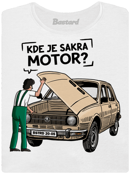 Kde je motor? dámske tričko White