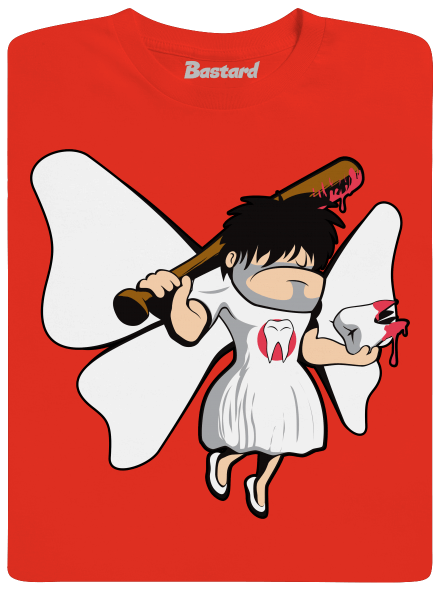 Zúbková víla pánske tričko Fiery Red