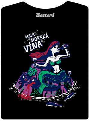Malá mořská vína dámske tričko Black