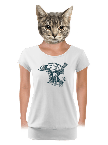 AT-AT dámske tričko s lemom White