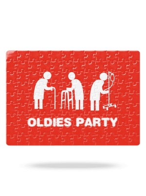 Oldies party puzzle White