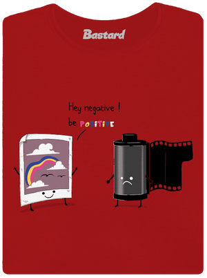 Be positive dámske tričko s lemom Red Mal