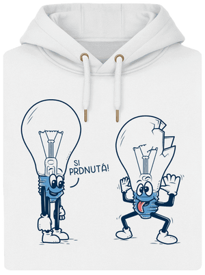 Prdlá unisex mikina premium Snowwhite