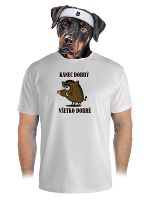 Kanec dobrý pánske športové tričko White
