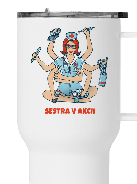 Sestra v akcii termohrnček White