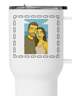 Simpsonovi z vlastnej fotky termohrnček White