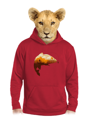 Kapitálny úlovok detská mikina klokanka Fire Red