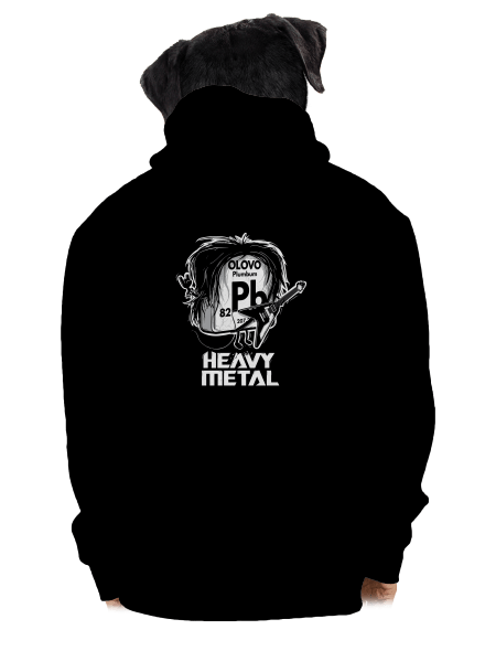Heavy Metal pánska mikina na zips Black