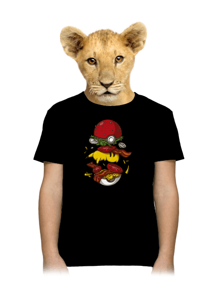 Pokémon burger detské tričko Black