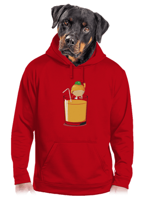 Opitý pomaranč pánska mikina klokanka Red