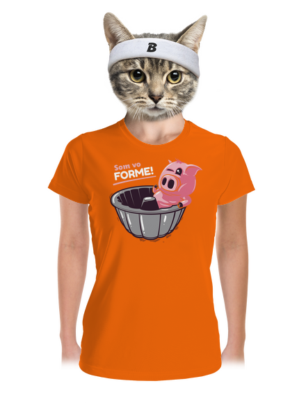 Vo forme dámske športové tričko Neon Orange