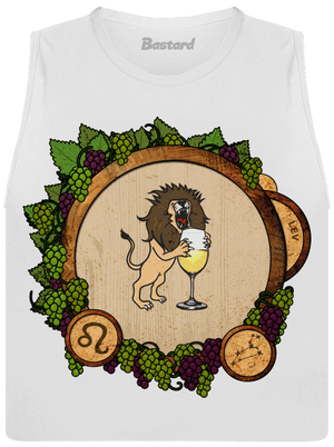 Vínny horoskop: Lev dámske tielko voľné White