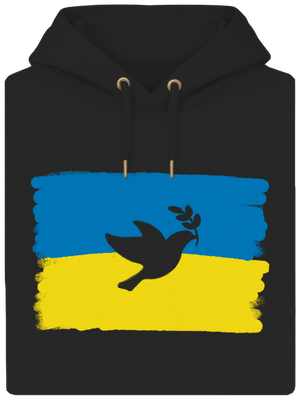 Ukrajina - Holubica unisex mikina premium Dark Black