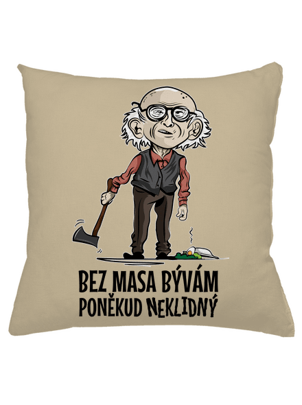 Neklidný bez masa vankúš Beige